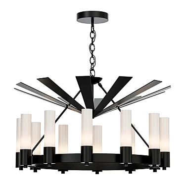 Elegant Piccadilly 12-Light Chandelier 3D model image 1 