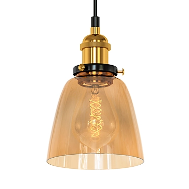 Retro Pendant Lighting Fixture 3D model image 1 