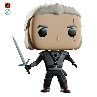 Witcher Geralt Funko Pop Figure 3D model image 1 