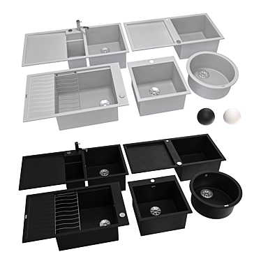 Versatile BLANCO Sink Set 3D model image 1 