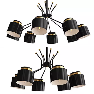 Industrial Loft Ceiling Light 3D model image 1 