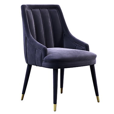 Elegant Cordoba Dining Chair with Brass Tips 3D model image 1 