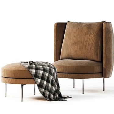 TORII Minotti Armchair, Contemporary Design 3D model image 1 