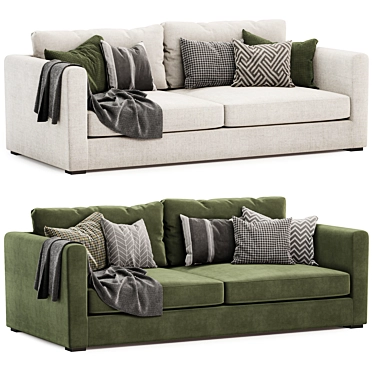 Sleek Modern Blake Sofa 3D model image 1 