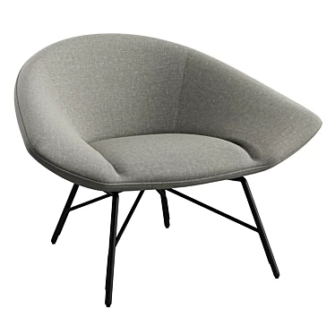 Felix Angular Armchair, Modern Design 3D model image 1 