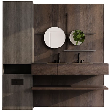 Modern Bathroom Furniture Set Y22 3D model image 1 