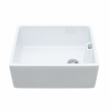 Grange Gloss White Ceramic Sink 3D model image 1 