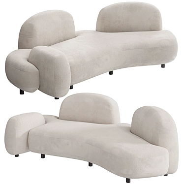 Sculptural Modern FamilyScape Sofa 3D model image 1 