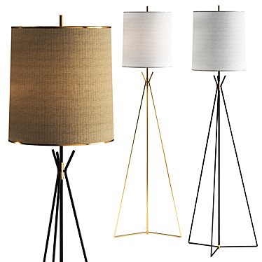 Elegant Tavares Floor Lamp Design 3D model image 1 