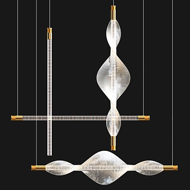 Sleek Vapour Horizontal Pendant Light 3D model image 1 