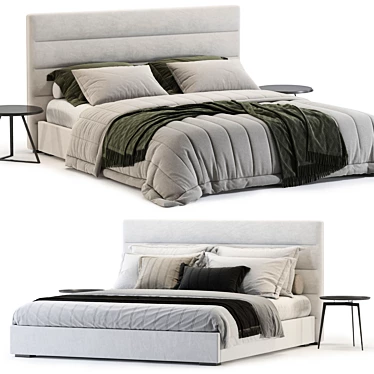 Modern Bed Model with Options 3D model image 1 