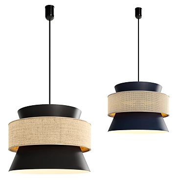 Dual Shade Pendant Light 3D model image 1 