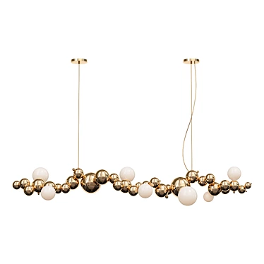 Modern Bubbly 8-Light Chandelier 3D model image 1 