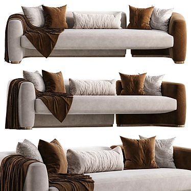 Sleek Candelaria Contemporary Sofa 3D model image 1 