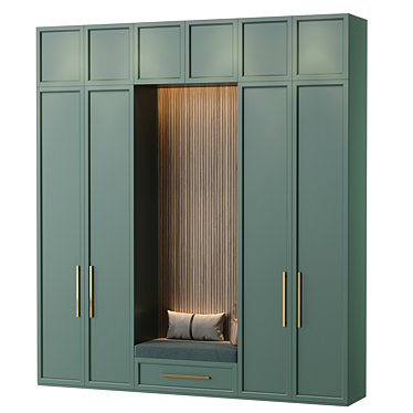 Modern Hallway Furniture Set 3D model image 1 