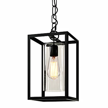 Urban Iron Chandelier Pendant Light 3D model image 1 