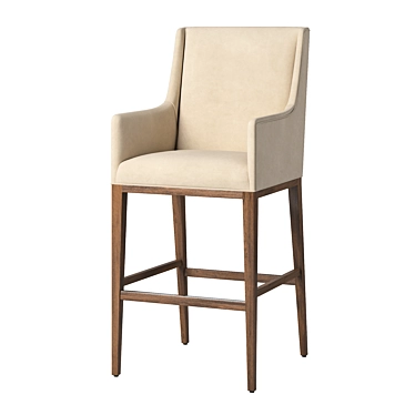 Sleek Modern RH Leigh Barstool 3D model image 1 