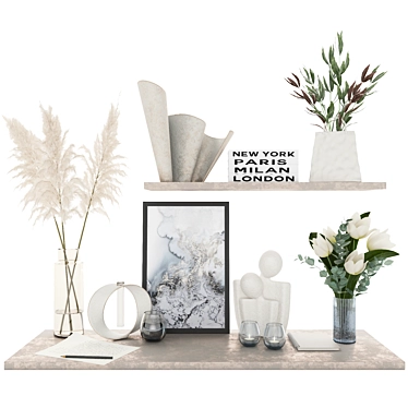  Contemporary Decor Set with Vases 3D model image 1 