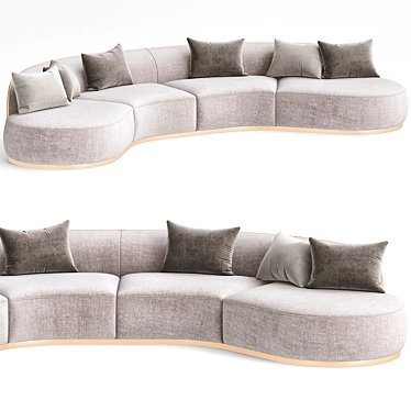 Contemporary Sectional Sofa 3D Model 3D model image 1 