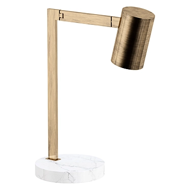 Stone-Inspired Modern Desk Lamp 3D model image 1 