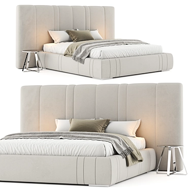 Italian Style Vibieffe Bed Collection 3D model image 1 