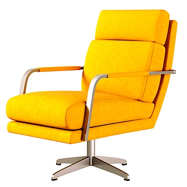 Modern Alisa-Apricot Swivel Armchair. 3D model image 1 