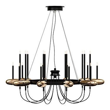 HELIUM Postmodern Style Chandelier 3D model image 1 