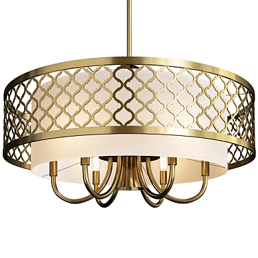 Elegance Defined: Livex Gold Chandelier 3D model image 1 