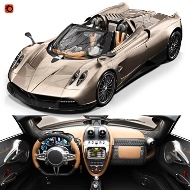 Detailed Pagani Huayra Model 3D model image 1 