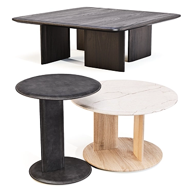 Elegant Poliform Mush Coffee Set 3D model image 1 