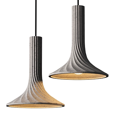 Concrete Pendant Light Xuan Design 3D model image 1 