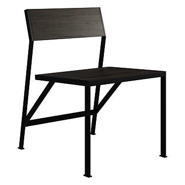 Sleek Noir Chair: Modern Elegance 3D model image 1 