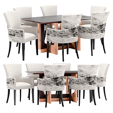 Venus Dining Chair & Astoria Table 3D model image 1 