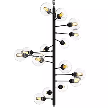 Elegant 15-Light Chandelier 3D model image 1 