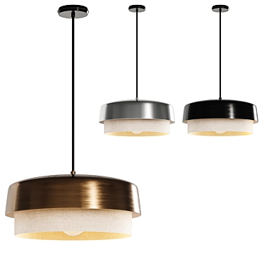 Minimalist Metal Pendant Light 3D model image 1 