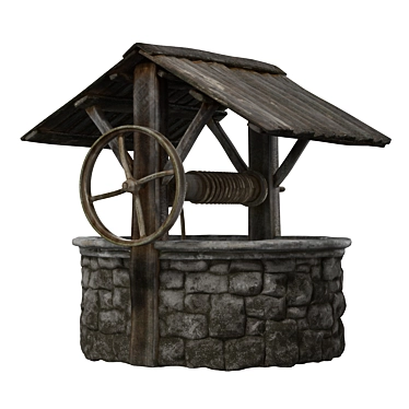 Rustic Water Well 3D Model 3D model image 1 