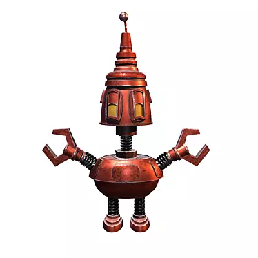 Futuristic Robot Figure Toy 3D model image 1 