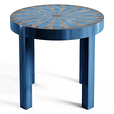 Two-Tone Straw Marquetry Table 3D model image 1 