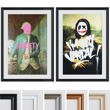 Classic Street Art Picture Frames 3D model image 1 