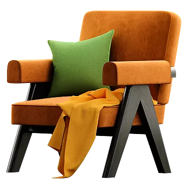 Modern Lounge Chair Cream Design 3D model image 1 