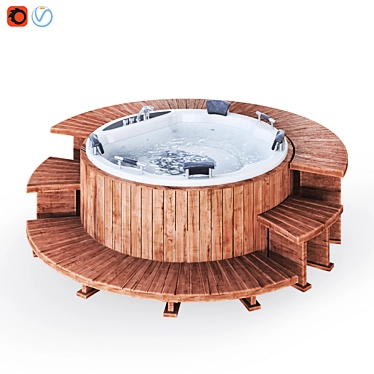 Renewable Jacuzzi with Removable Steps 3D model image 1 