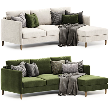 Contemporary Lomeo Corner Sofa 3D model image 1 