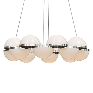 Chrome Chandelier Barbolano 8-Light 3D model image 1 