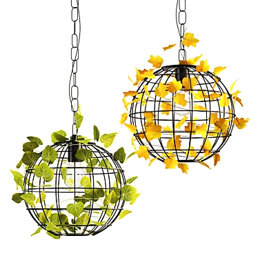 Retro Round Pendant Light deco for Dining, Living, Kitchen 3D model image 1 