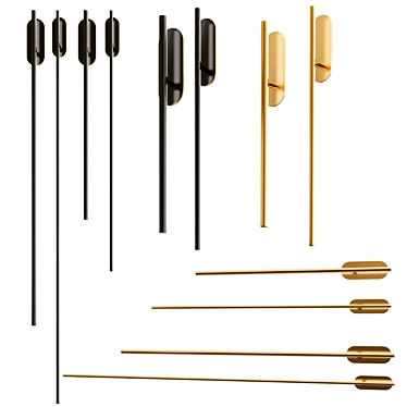 Virginia LED Brass Acrylic Lamp 3D model image 1 