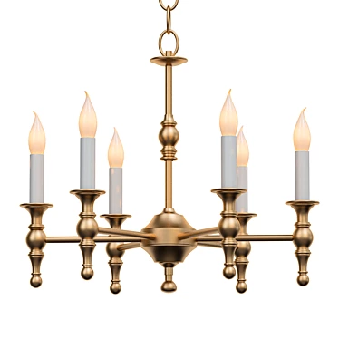 Rustic Copper Chandelier 3D model image 1 