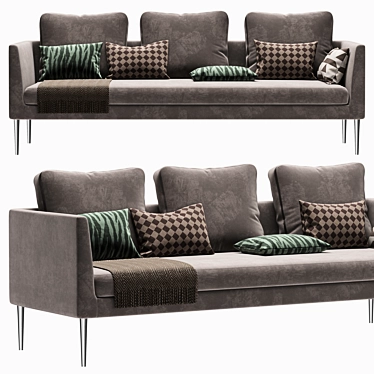 Modern Minimalist Pilotis Sofa Set 3D model image 1 
