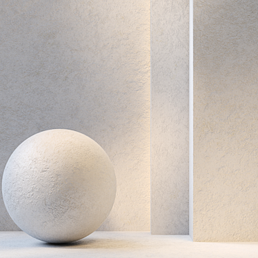 Stucco White PBR Textures Set 3D model image 1 