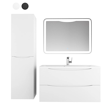 BelBagno Marino 100 Bathroom Set 3D model image 1 