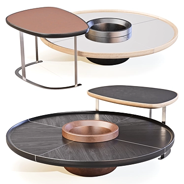 Sculptural Style Coffee Tables by Giorgetti 3D model image 1 